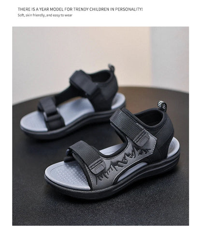 Summer New Children's Sports Sandals Boys Open Toe Sandals Water Beach Shoes Youth Lightweight Comfortable Slippers
