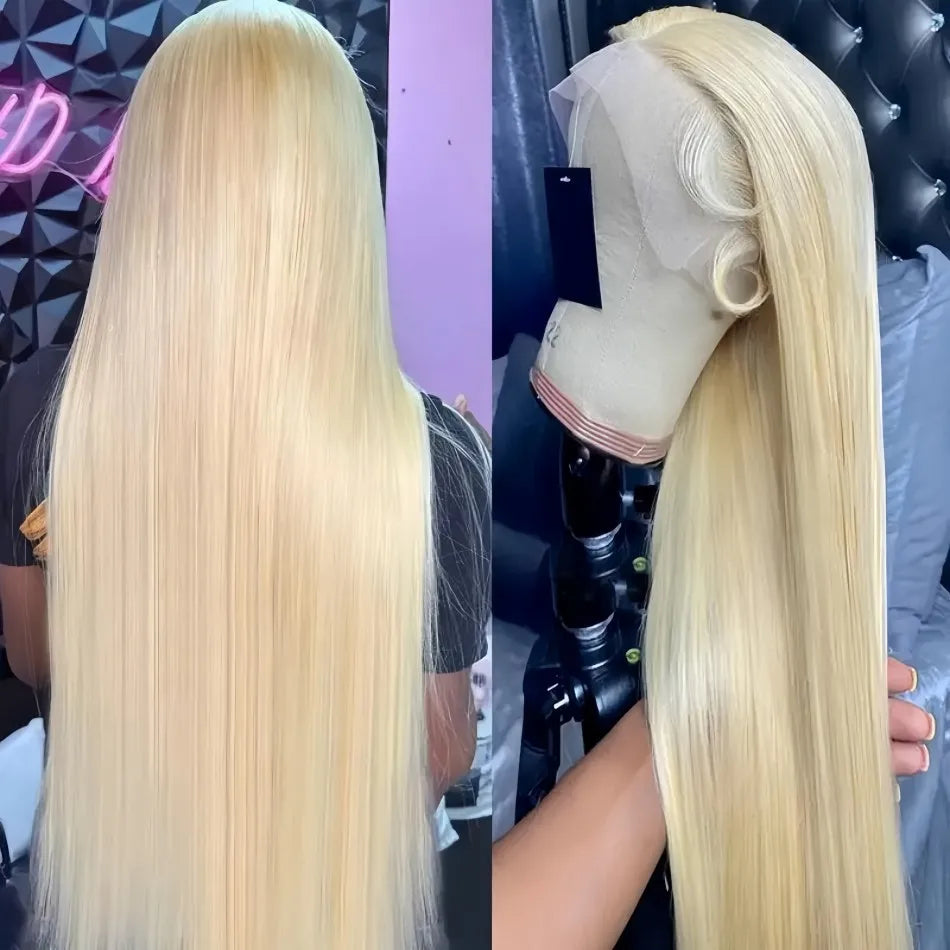 Straight Human Hair Wigs 613 Blonde 13X6 Hd Lace Frontal Wig 220 Density 13X4 Lace Front Wigs Human Hair 38 Inch Pre Plucked Wig