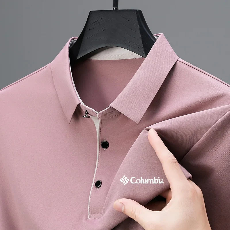 Designer Men's Brand Short Sleeve Polo Shirt New Lapel Casual Letter Print T-Shirt Top Versatile Business Trendy Men's Clothing