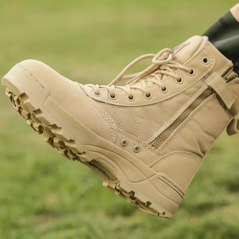 2026 New Winter Combat Boots Outdoor Wear-Resistant Hiking Men and Women Tactical Training Botas High Top Desert Shoes