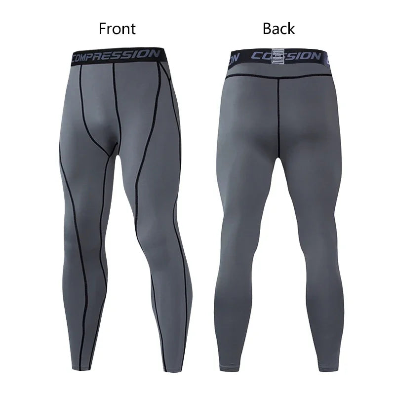 Men's Compression Pants for Running Cycling Basketball Soccer Elasticity Sweatpants Fitness Tights Legging Trousers Rash Guard