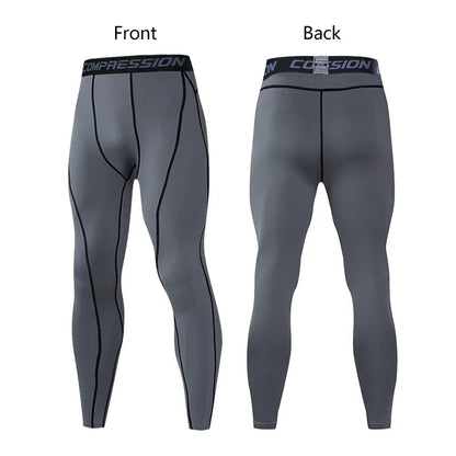 Men's Compression Pants for Running Cycling Basketball Soccer Elasticity Sweatpants Fitness Tights Legging Trousers Rash Guard