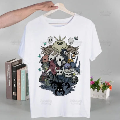 Hollow Knight T Shirt Fashion Print Tshirt Summer Mens Novelty Short Sleeve Game Cartoon Men T-shirt Men Funny Tops