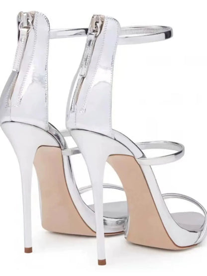 Fashion Women Shoes 2024 New High Heels Women's Slim Heels Summer Sexy Walk Hentian High Line Black High Heel Sandals