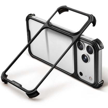 Metal Phone Case for iPhone 17 Pro Max /17Pro No Back Design Protective Cover Shockproof Bumper Compatible With MagSafe