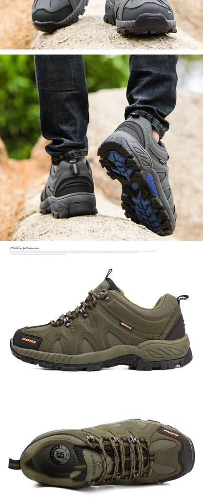 New Arrival Classics Style Men Hiking Shoes Lace Up Men Sport Shoes Outdoor Jogging Trekking Sneakers