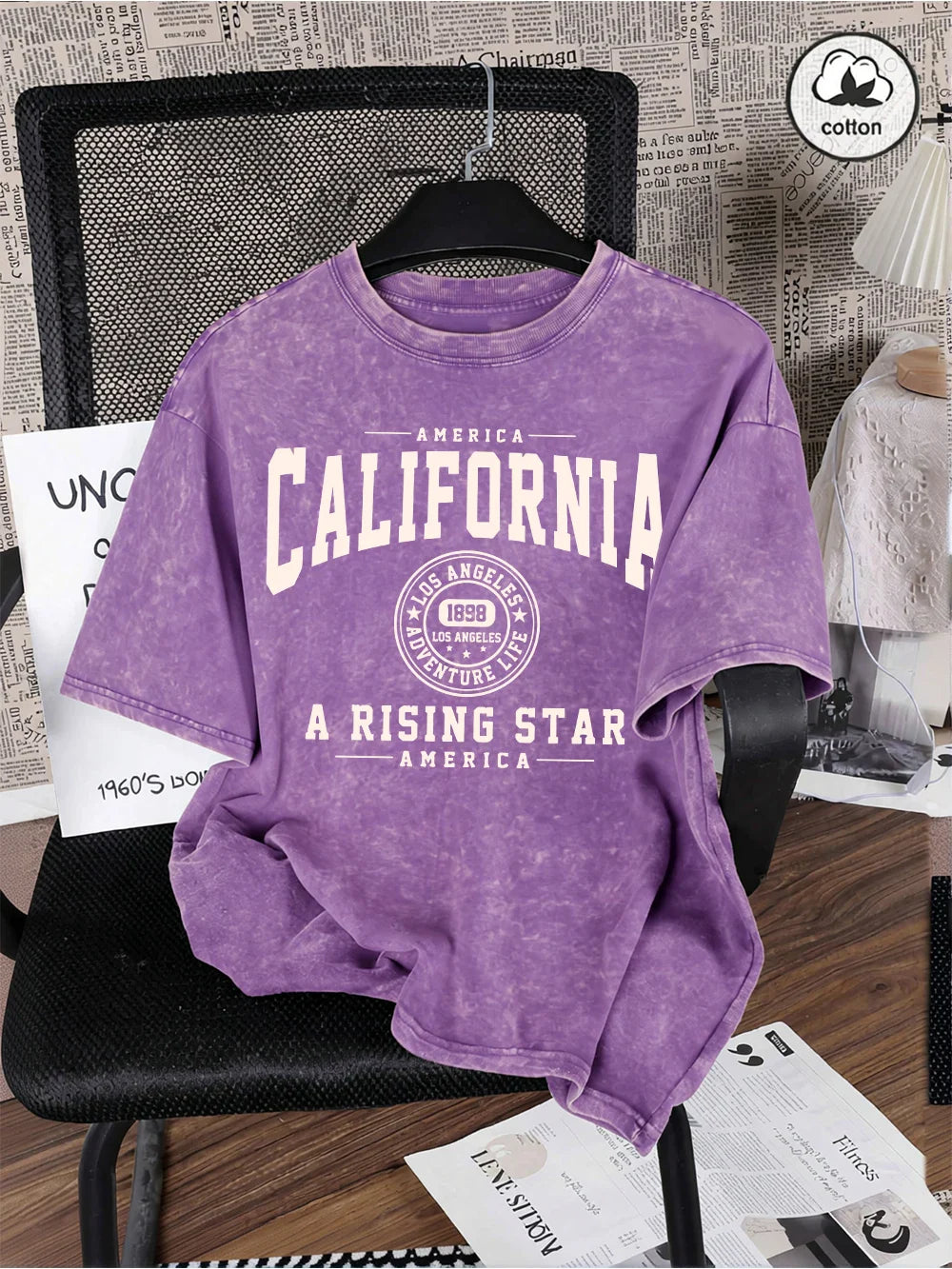 America California Printed Washed T-Shirt Mens Cotton Oversized T Shirt Casual O-Neck Short Sleeve Tops Summer Basic Male Tees