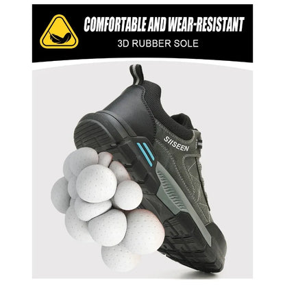 New men's safety shoes, puncture resistant work shoes, men's protective shoes, wear-resistant work boots  Tactical Boots
