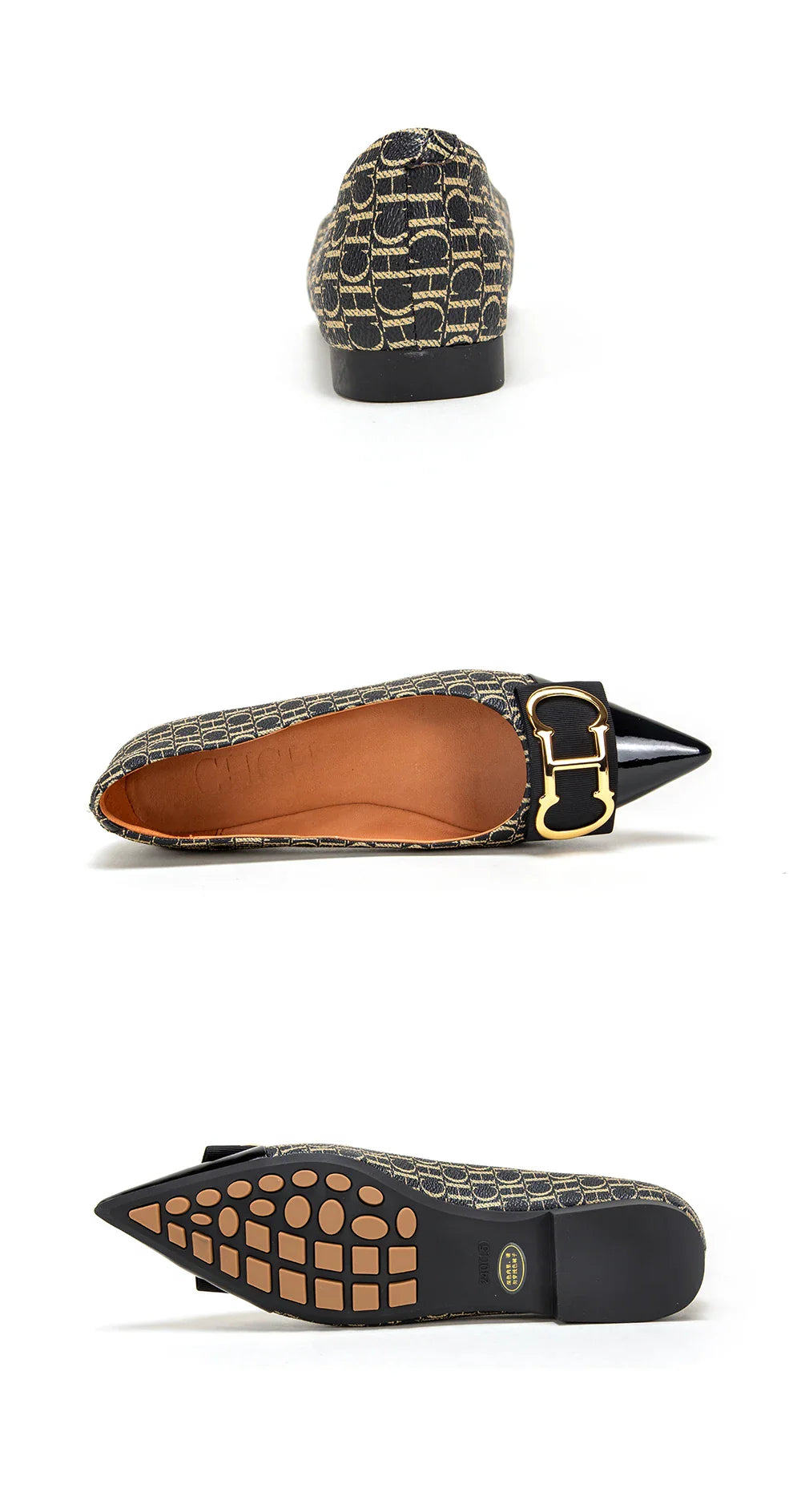 Women's  Shoes New Spliced Pointed Anti slip Flat Casual Shoes Business Shoes For girls