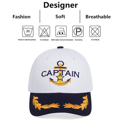 Unisex CAPTAIN/FIRST MATE Embroidery Baseball Caps Spring And Autumn Outdoor Adjustable Casual Hats Sunscreen Hat