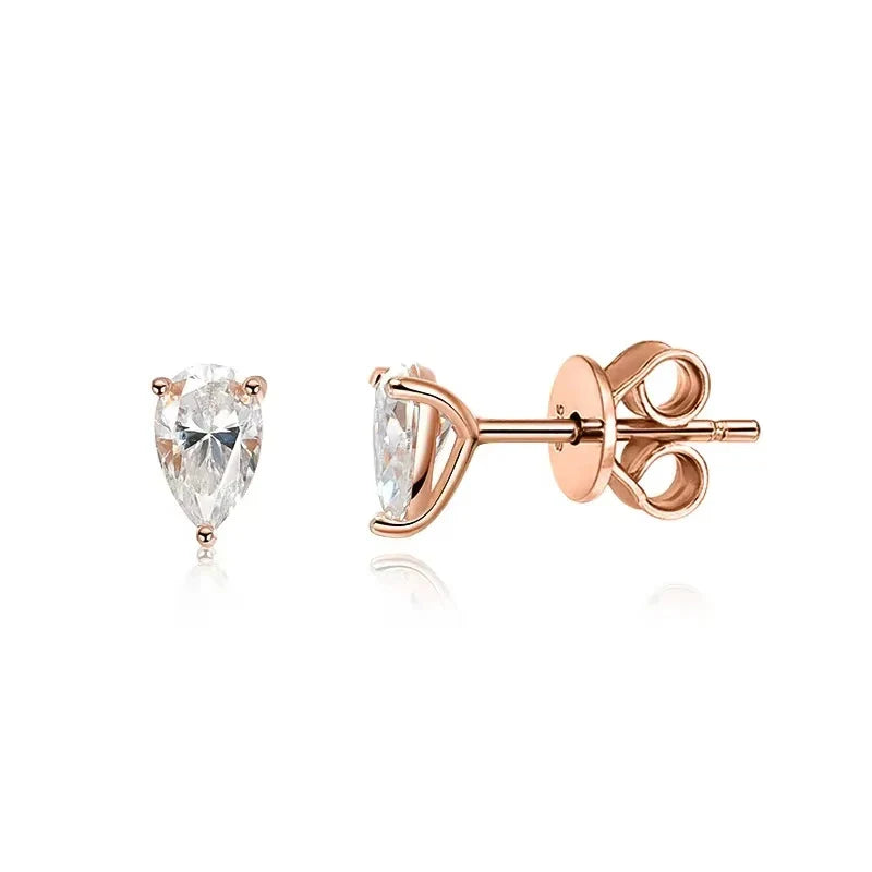 4cttw Pear Cut Moissanite Stud Earrings 925 Sterling Silver Sparkly Waterdrop Diamond Ear Jacket Earring for Women Jewelry Gift