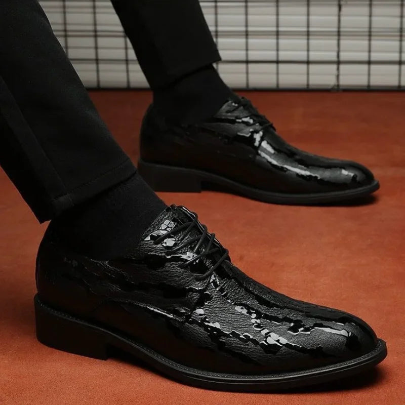 Social Shoe Male Leather Casual Spring Autumn Business Men's Formal Shoes Black Legitimate Clothing 2025 Trend Cheap Liquidation