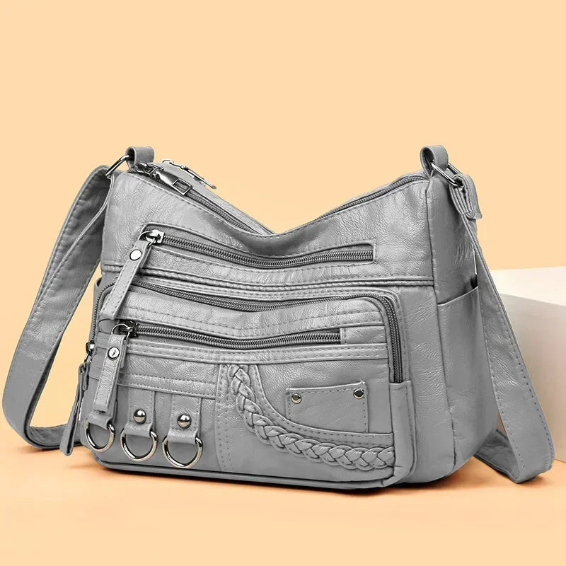 New Arrival Crossbody Shoulder Bag Soft Washed Leather Women's Mini Bag Versatile Handbag