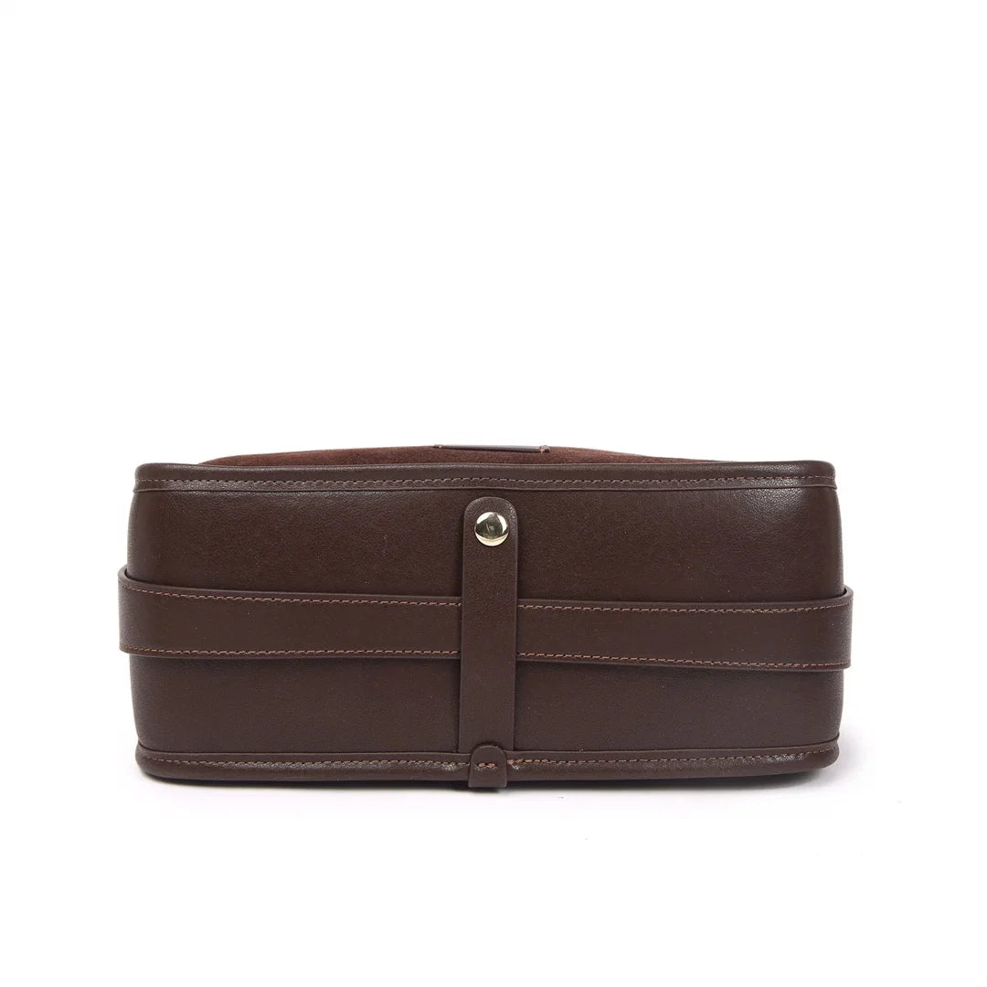 Suede Cowhide Fashion Ladies Shoulder Cross Coffe Bag Genuine Leather Luxury Designer Women's Brown Handbag Female Crossbody Bag