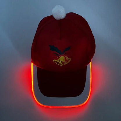 Hot LED Light Up Baseball Cap Neon Colorful Glowing Adjustable Sun Hats For Women Men Night Running Caps Travel Supplies