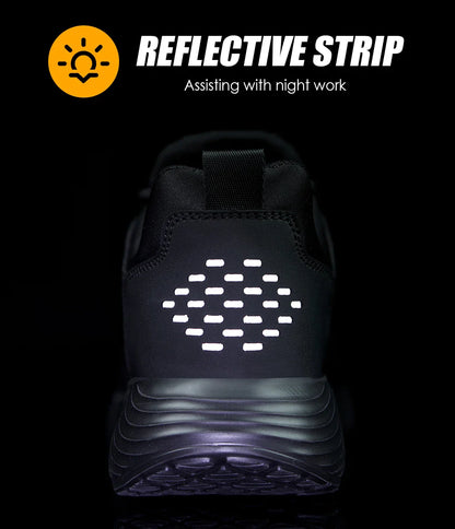 Safety Shoes Men With Steel Toe Cap Anti-smash Men Work Shoes Sneakers Light Puncture-Proof Indestructible Shoes Dropshipping