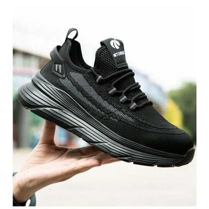 Men's Summer Labor Protection Shoes Insulated Anti-Smashing Anti-Piercing Steel Toe Caps Safety Comfortable Work Footwear