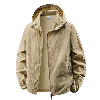 Fast Ship Summer Jackets Men Hooded Windbreaker Coats Camping Sunscreen Clothing Men Ultrathin Fishing Wearing Man Sportswear