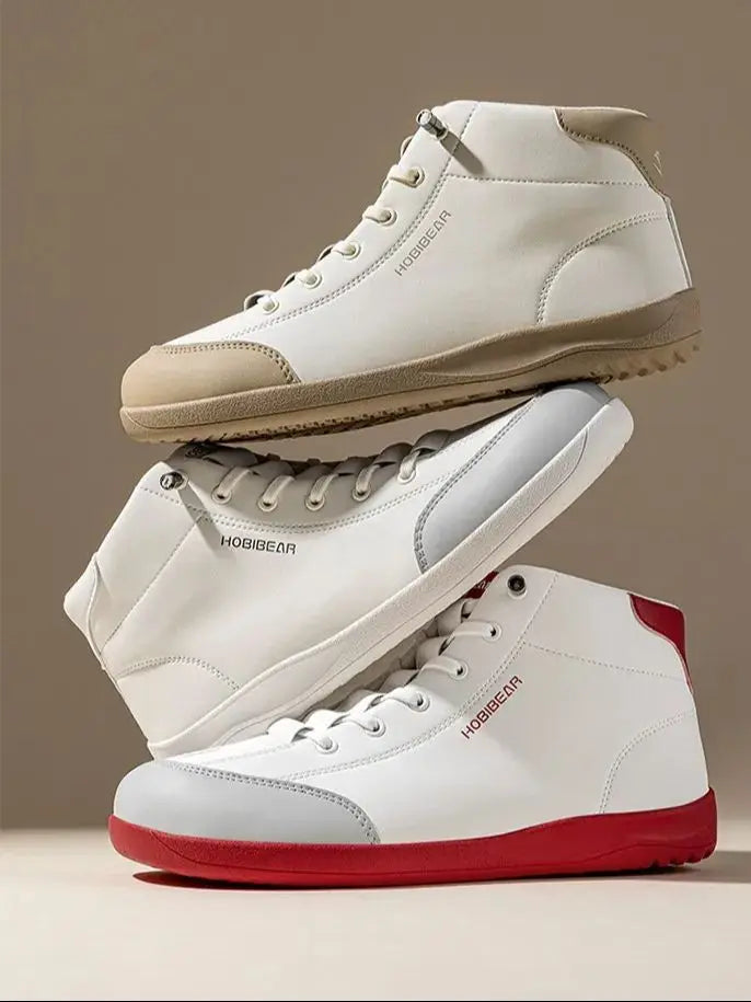 Mid Top Barefoot Shoes Mens Womens Wide Toe Ankle Boots Outdoor Non-Slip Artificial Leather Shoes
