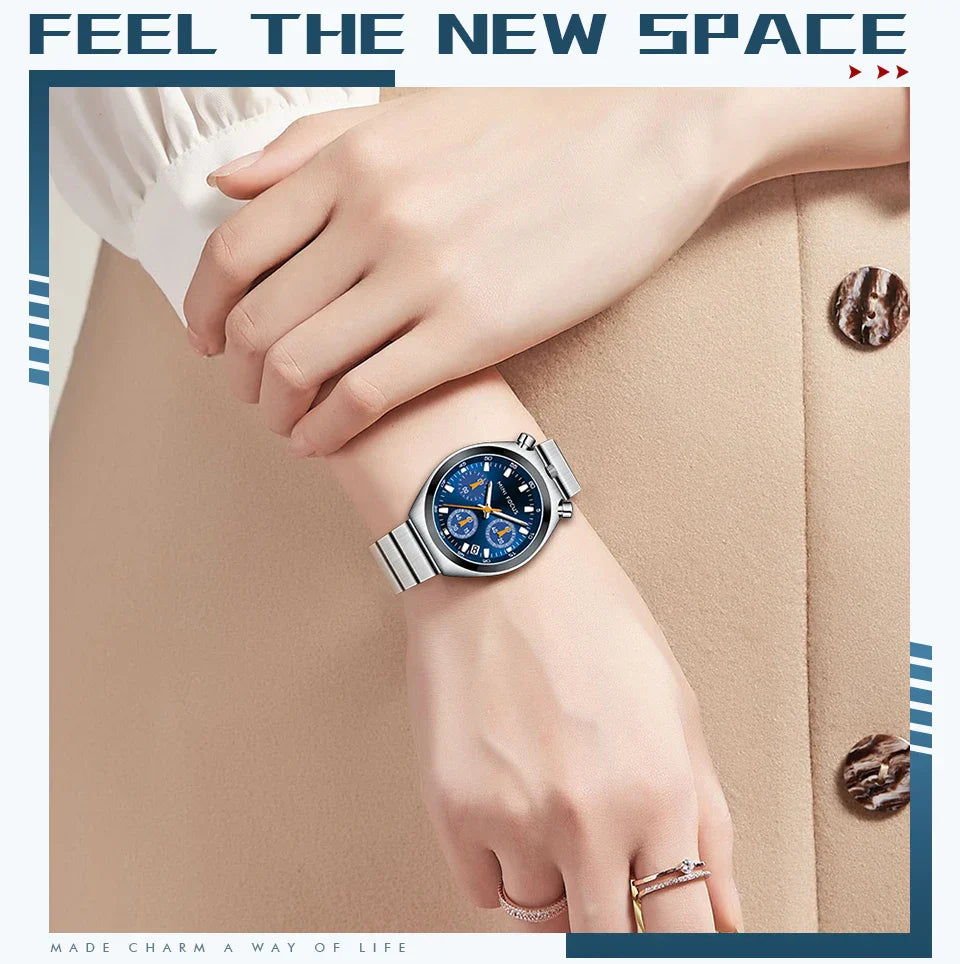 FOCUS Fashion Gold Watch Women Watches Ladies Creative Steel Women's Bracelet Watches Female Waterproof Clock Reloj Mujer
