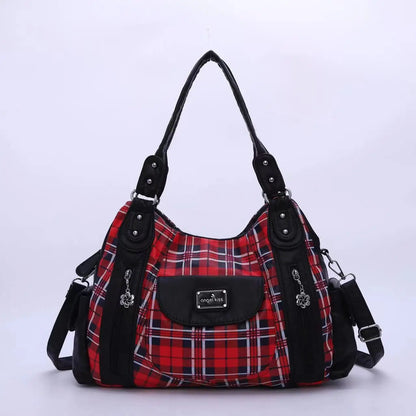 Women Handhag Designers Luxury Hand bags Fashion Women Plaid Shoulder Bags Female Top-handle Bags Large Purse Hobos