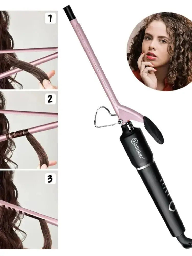 9mm Curling Wand Ceramic Barrel Pro Hair Curler with Constant Temperature Tourmaline Ceramic Iron Beauty Salon