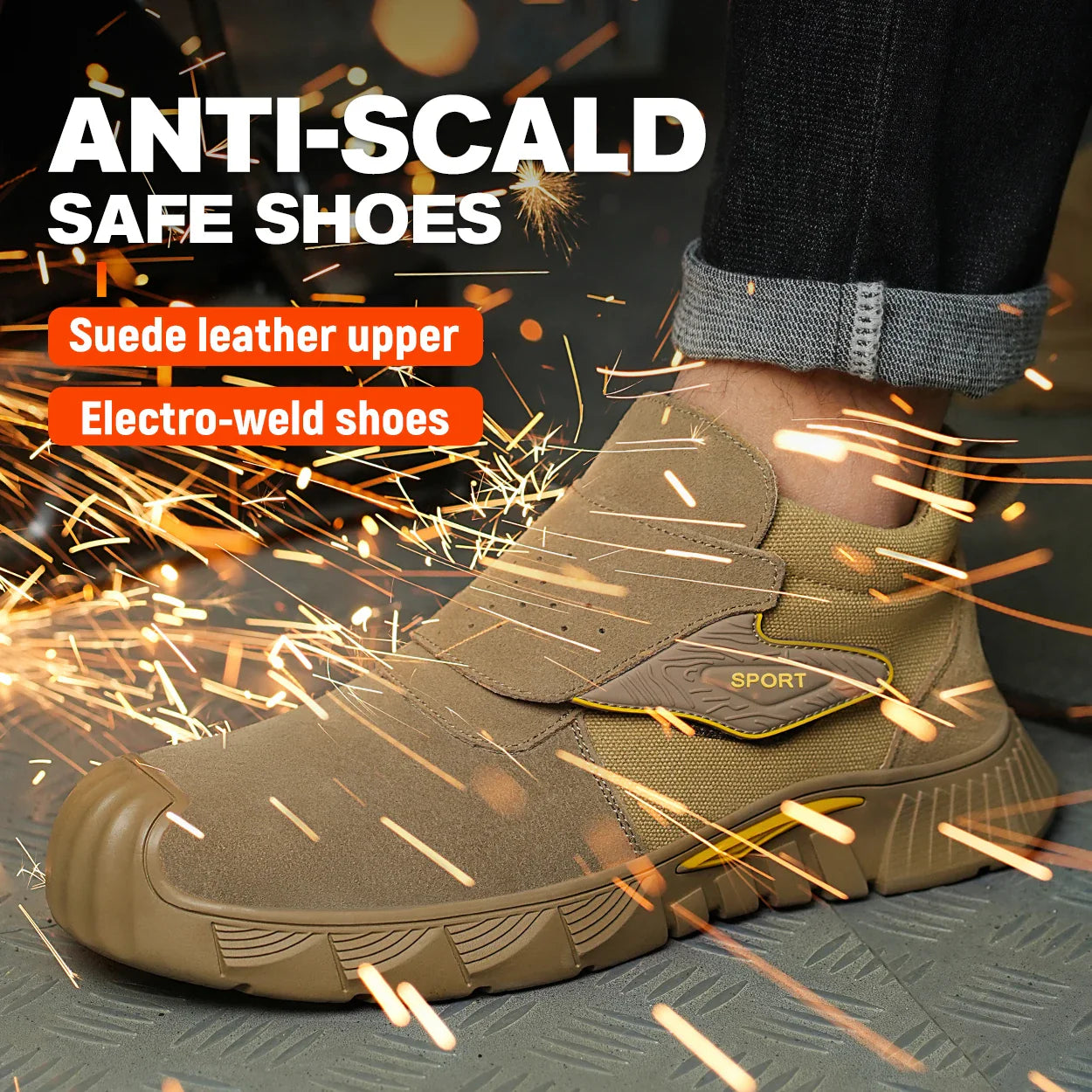 Fashion best quality Protective Work Safety Shoes For Men Breathable Shoes Anti-Puncture Steel Toe Cap Anti Puncture Work Boots