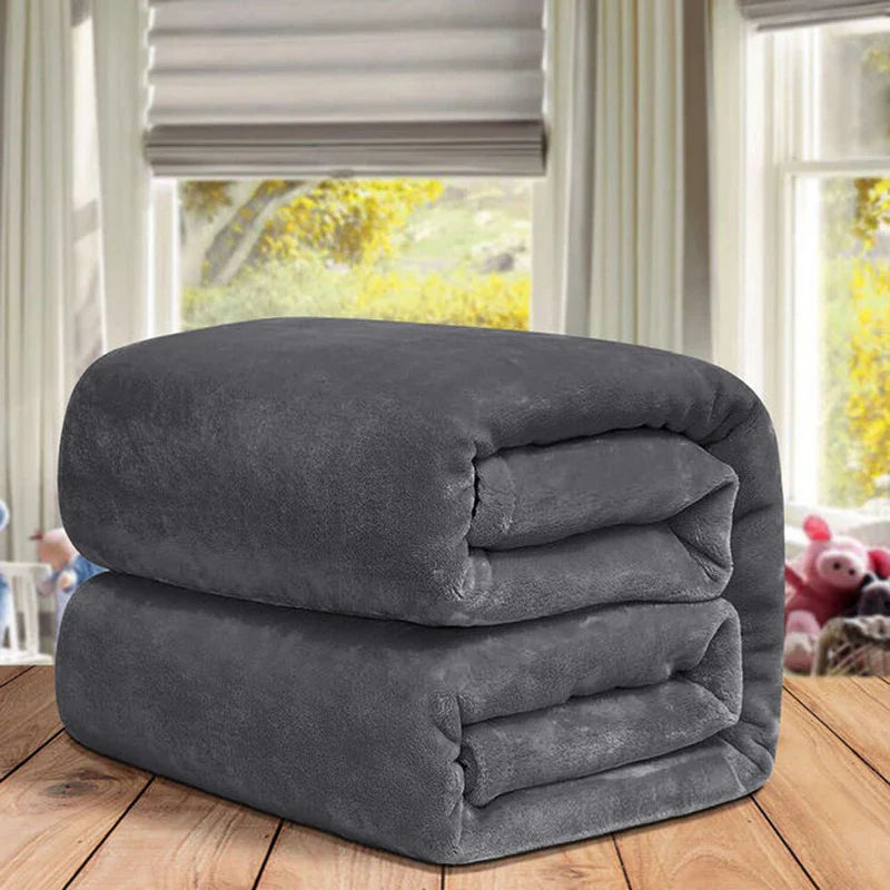 Winter fluffy velvet fleece blanket extra large size sofa throw blanket fuzzy faux fur blanket microfiber thick bed sheet