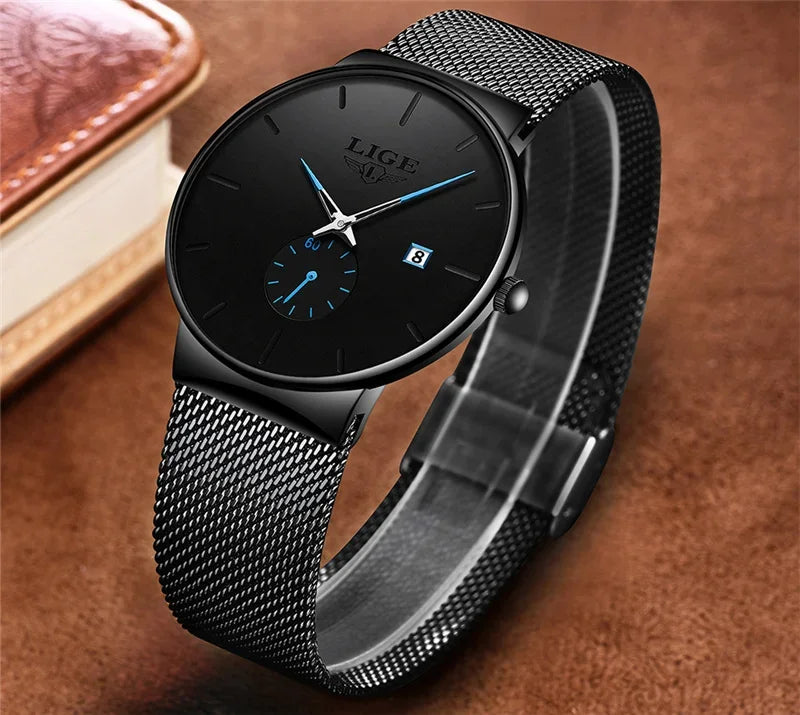 Ultra Thin Fashion Casual Ladies Watches Elegant Luxury Waterproof Business Quartz Watch for Women Gift Auto Calendar Clock