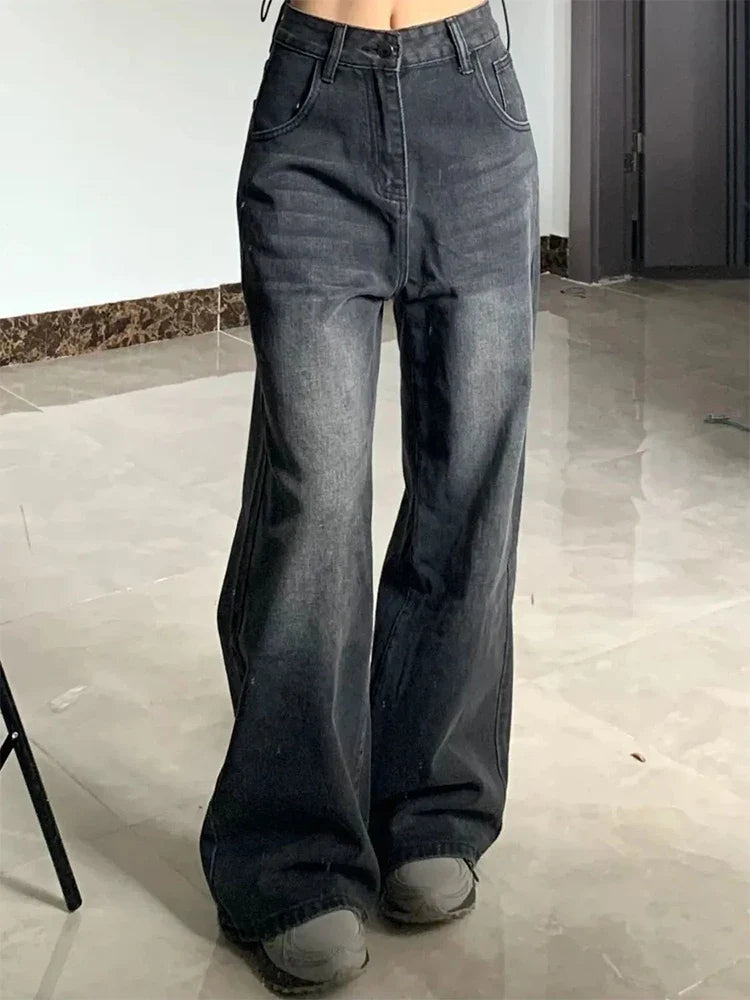 Y2K Slimming Pear-Shaped Loose Straight Bell Bottoms