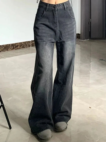 Y2K Slimming Pear-Shaped Loose Straight Bell Bottoms