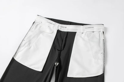 Men's Ice Silk Trousers High Stretch Micro-Grid Straight Leg Pants Business Casual Breathable YKK Zip Quick Dry Slacks 2026