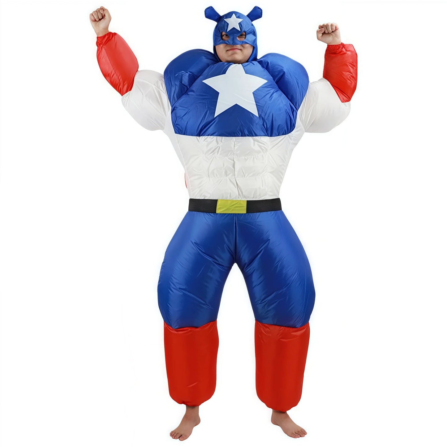 Inflatable Captain Hulk Super hero Cosplay Jumpsuit Costume Halloween for Man Party