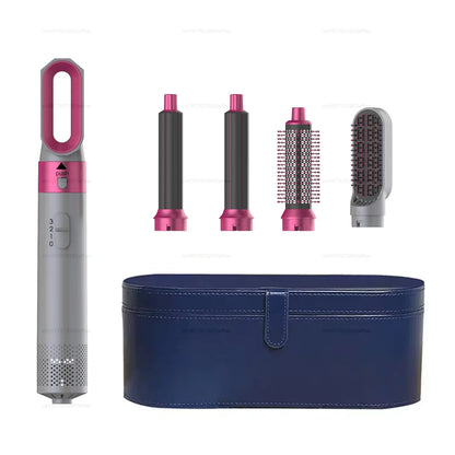 5 In 1 Hair Dryer Comb Set Professional Hot Air Styler For Hair Curling Straightening And Volumizing At Home