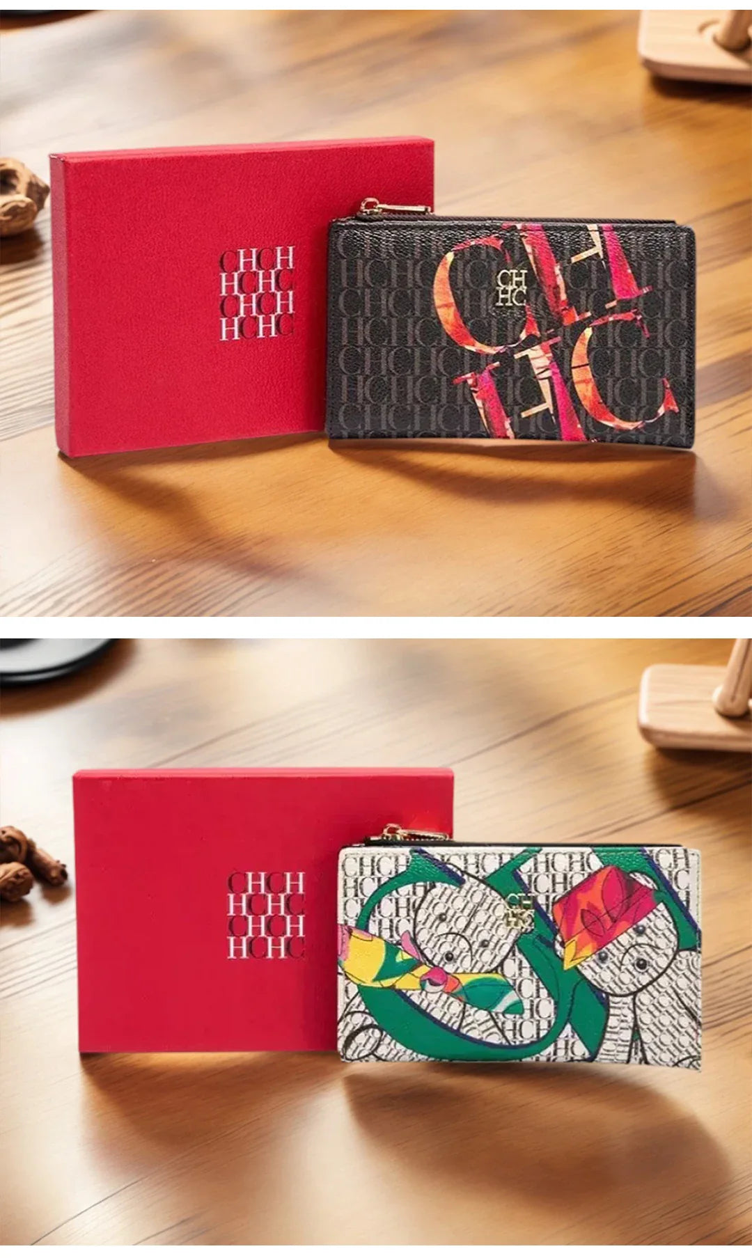 Exquisite Compact Portable High-quality Wallet High-end Feel Light Luxury Women's Cartoon Pattern Printed Wallet