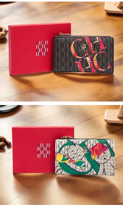 Exquisite Compact Portable High-quality Wallet High-end Feel Light Luxury Women's Cartoon Pattern Printed Wallet