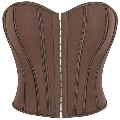 Fashion Strapless Off Shoulder Corset Tank Crop Tops Summer Backless  Camisole Underwear Female Bustier Top