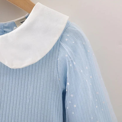Elsa Princess Dress Baby Girls Dress Kids Dress Party Long-sleeved For Children Frozen Formal Evening Dress 3-8Y