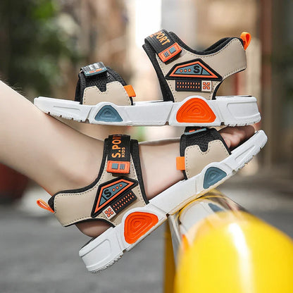 Children's sandals cartoon soft-soled non-slip boys' sandals in summer hook and loop fashion girls' sandals 4-10 years old 38