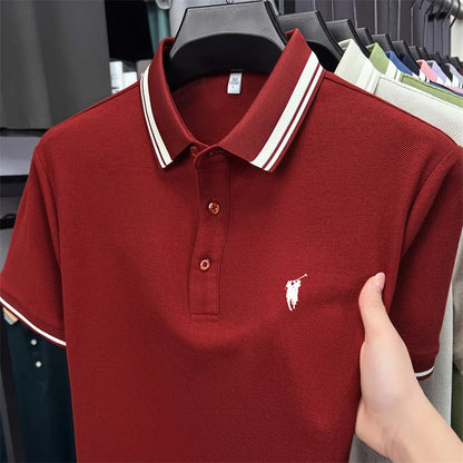 100% cotton luxury brand short sleeve polo shirt men new classic pony embroidery summer T-shirt high-end fashion casual Paul top
