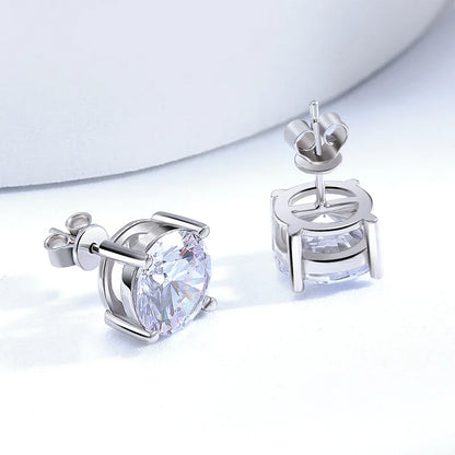 0.5-8CT 3 Colors Moissanite Stud Earrings for Women Men's Party Ear Jewelry Sterling Silver 925 Sparkling Diamond Earring