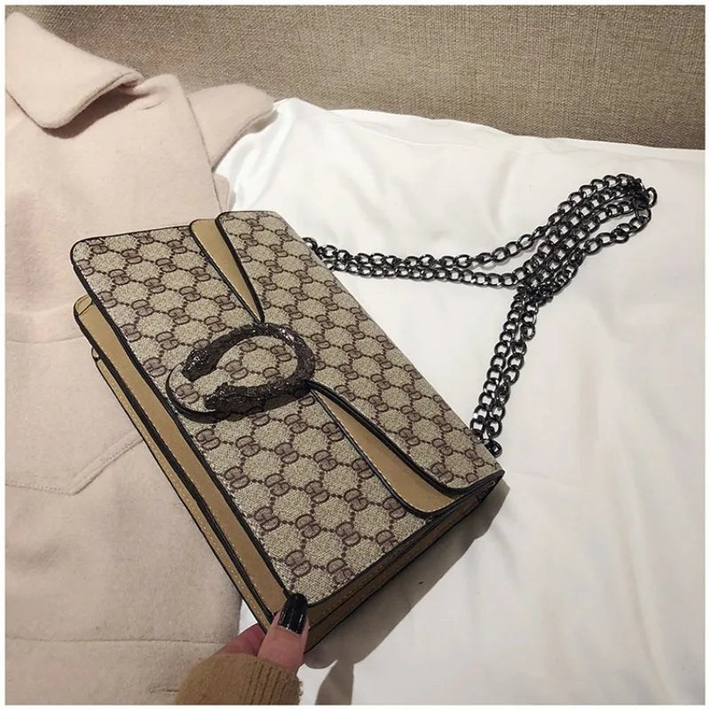 2025 New Trendy Fashion Dionysus Bag Vintage Print Mini Shoulder Crossbody Chain Bag for Women