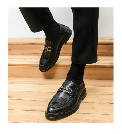 Classic Men's Dress Shoes Formal Oxford Leather Shoes For Men High Quality Casual Business Shoes Man Social Leather Loafer Male
