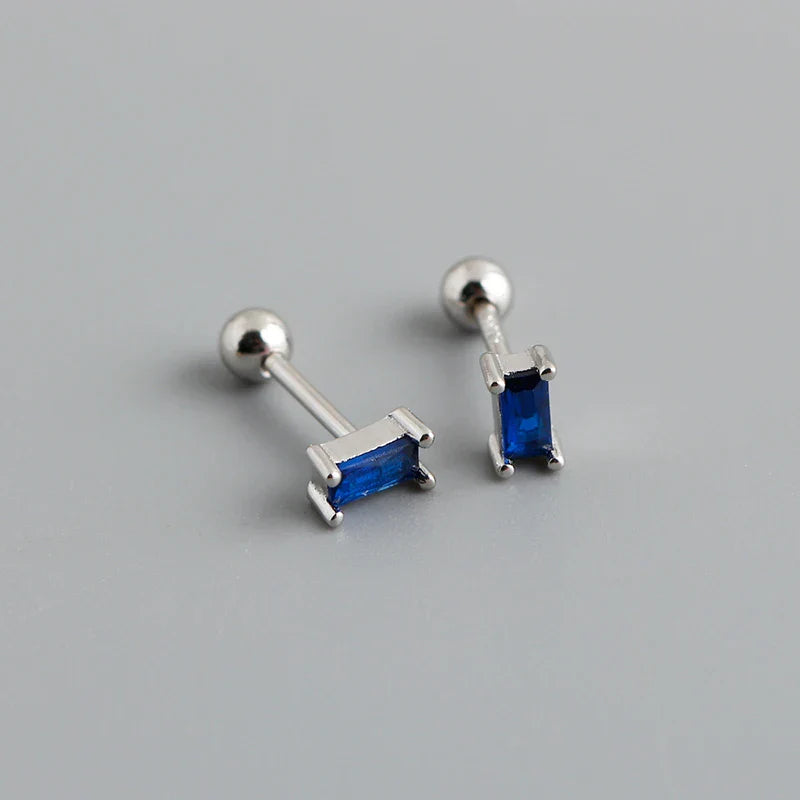 925 Sterling Silver Fashion Korean Petal Screw Bead Stud Earrings for Women Charm Ear Bone Piercing Jewelry Accessories