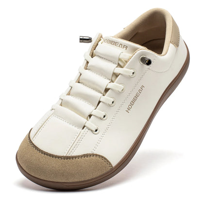 Unisex Barefoot Wide Toe Shoes Women Men Artificial Leather Minimalist Sneakers Adjustable Slip On Walking Shoes