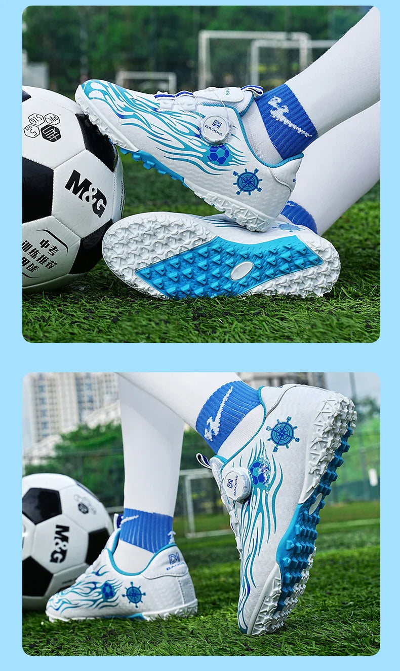 New Children Soccer Cleats Football Boots TF FG Anti-Slip Comfortable Training Shoes Outdoor Indoor Sneakers for Kids Boys Girls