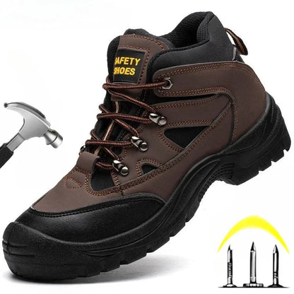 Lightweight Men Safety Botas Men Work Safety Shoes Anti-puncture Steel Toe Cap Non Slip Work Sneakers Male Indestructible  Boots