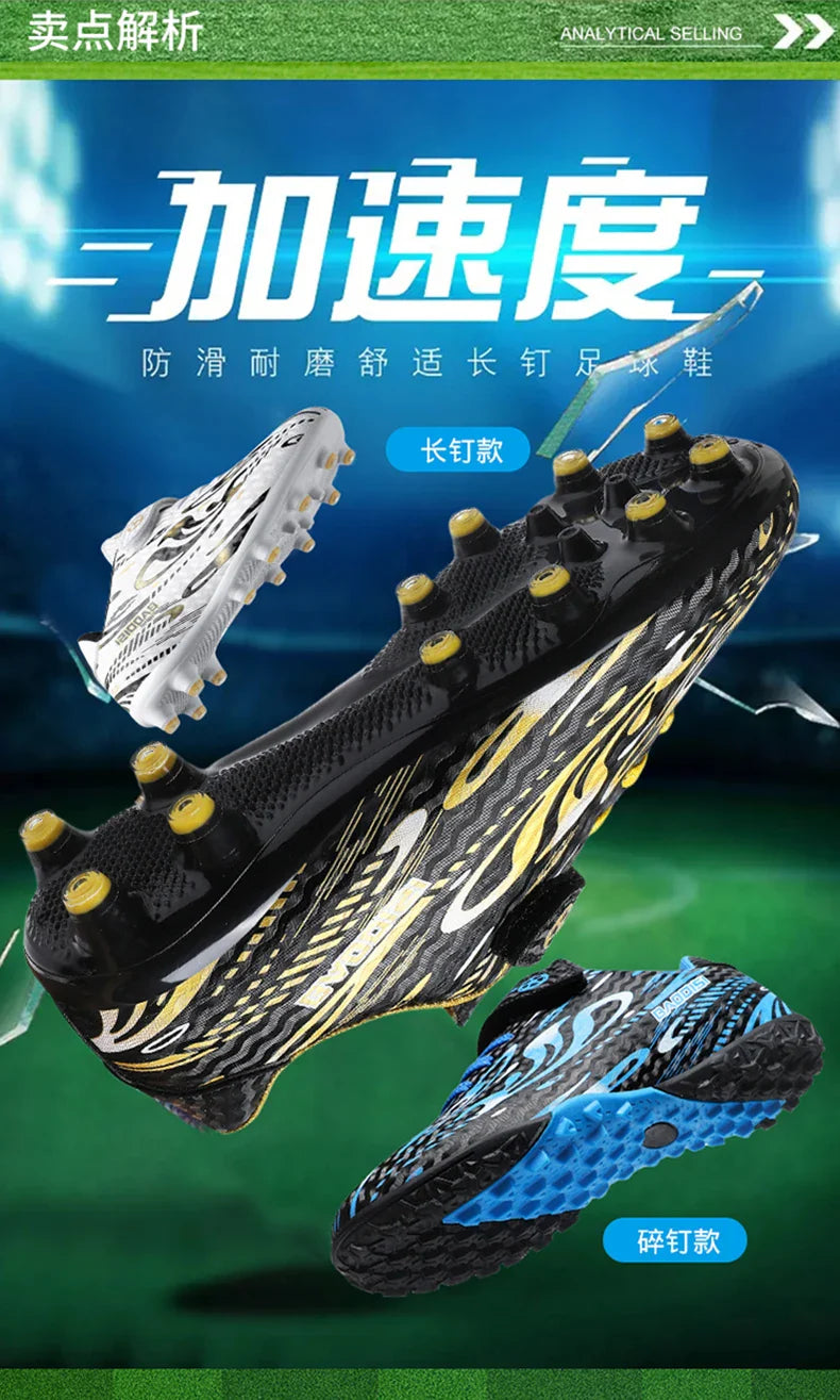 Kids Professional Soccer Shoes Indoor Men Football Field Boots Original Football Shoes TF/AG Society Cleats Grass Training Fast