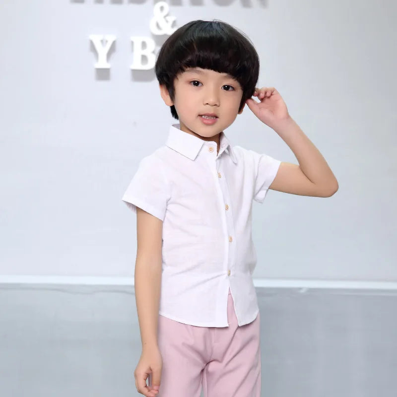 2022 Children Summer Formal Suit Boys Blazer+Shorts 2Pcs Photograph Set Kids Plaid Wedding Performance Dress Ceremony Costume