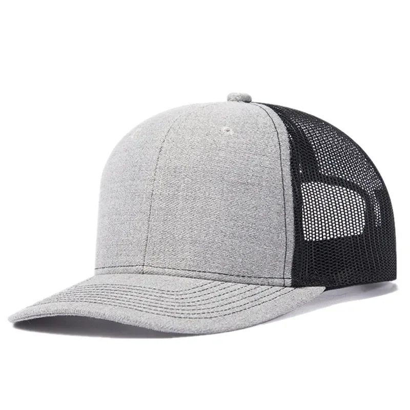 Unisex Cap Slight Curved Brim Style Trucker Hat  Men & Women Casual Outdoor Breathable Summer Cap